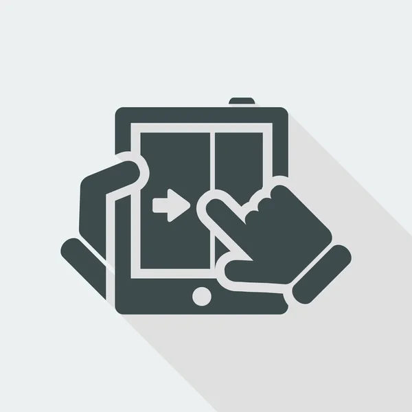 Touchscreen sliding icon — Stock Vector