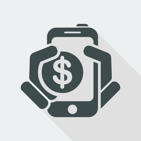 Phone cost icon — Stock Vector