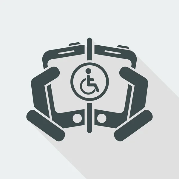 Disabled people connection icon — Stock Vector