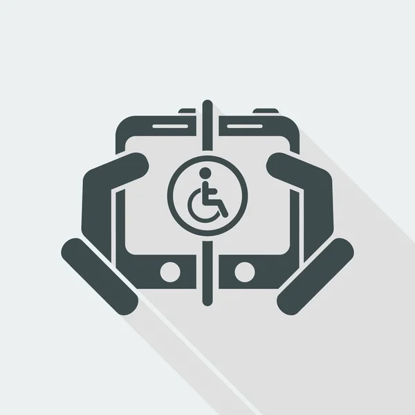 Mensen met een handicap-verbindingspictogram — Stockvector