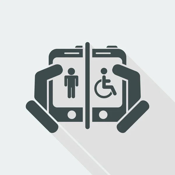 Device for disabled icon — Stock Vector