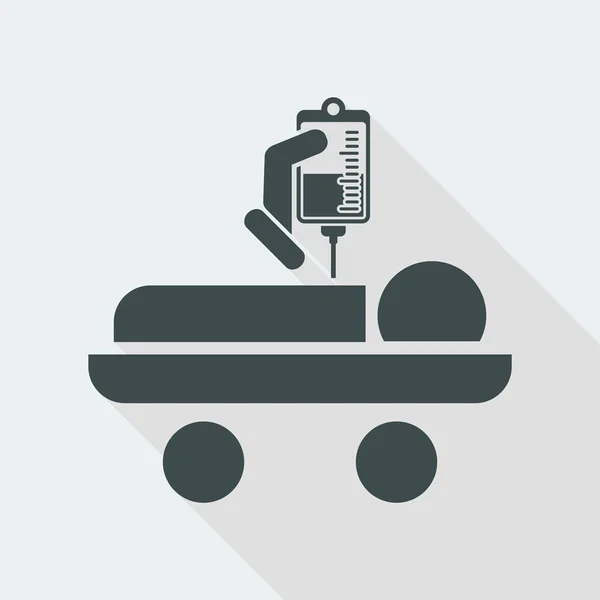 Icône civière hôpital — Image vectorielle