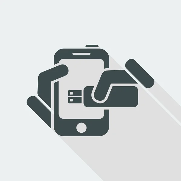 Icône de stockage Smartphone — Image vectorielle