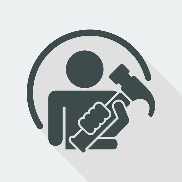 Illustration d'icône de travailleur — Image vectorielle