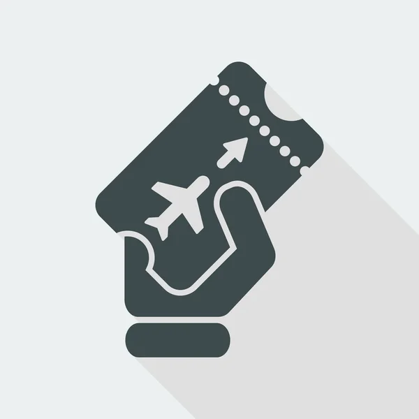 Uçak bileti web simgesi — Stok Vektör