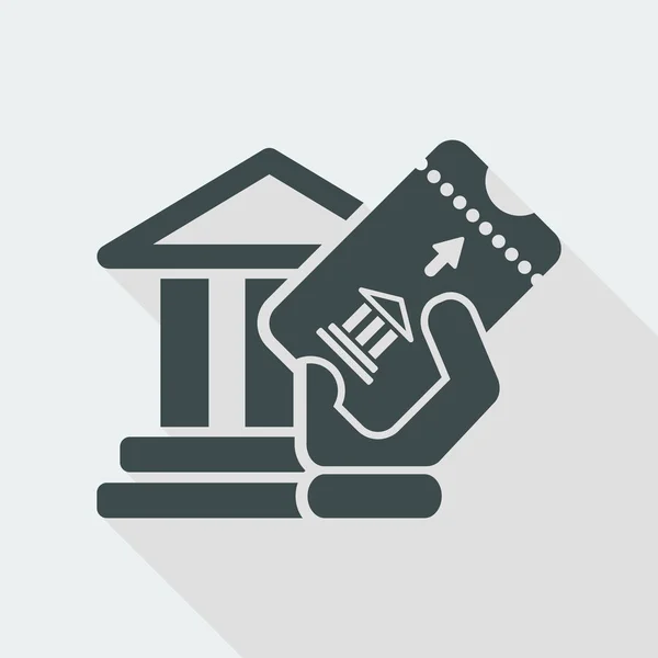 Temple ticket icon — Stock Vector