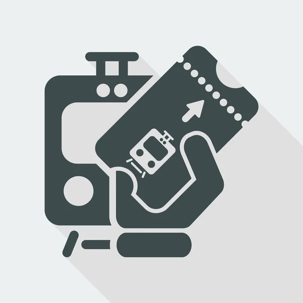 Train ticket icon — Stock Vector