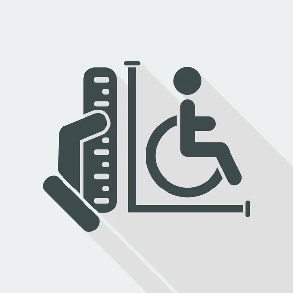 Disabled access area icon — Stock Vector