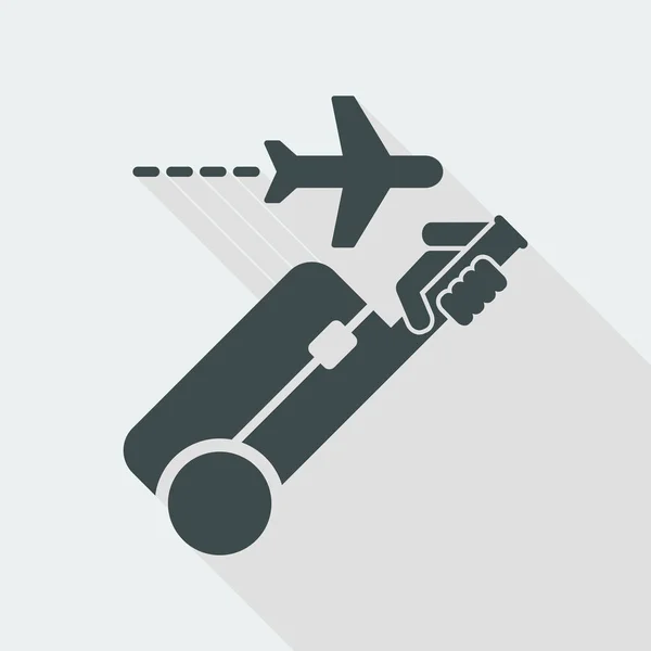 Trip by plane icon — Stock Vector