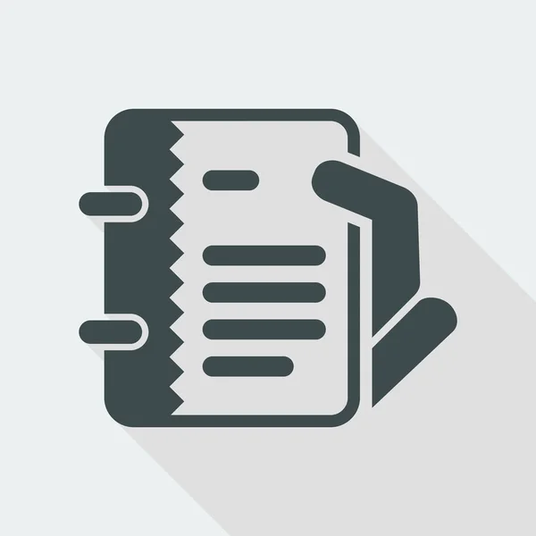 Icono de notas simples — Vector de stock