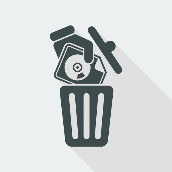 Basura icono web — Vector de stock