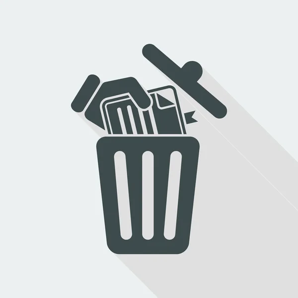 Deleting a document icon — Stock Vector