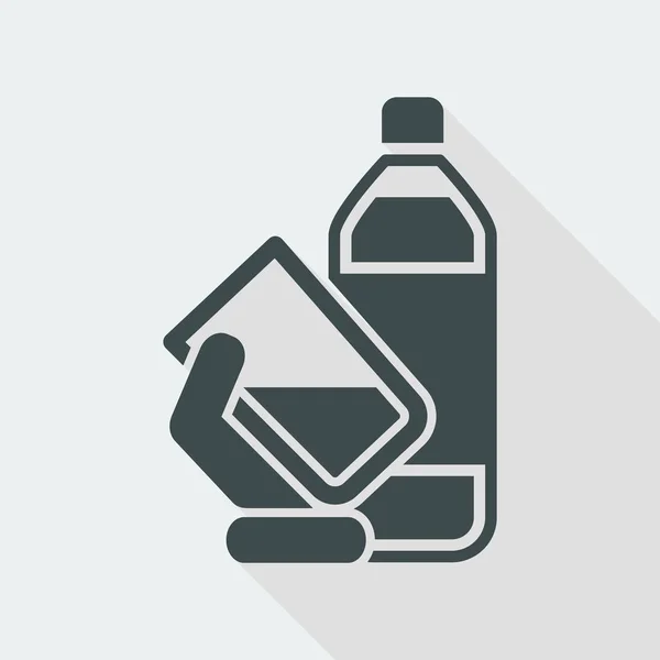 Icono de botella de agua — Vector de stock