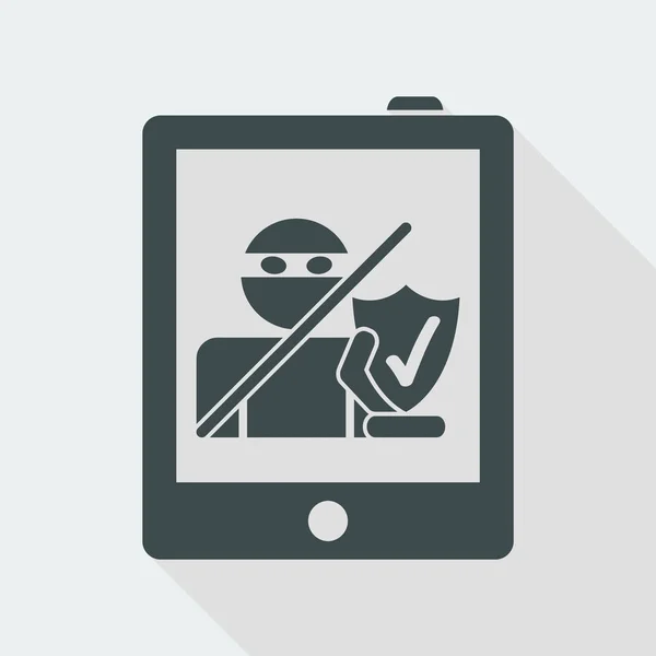 Pictogram voor Tablet-veiligheid — Stockvector