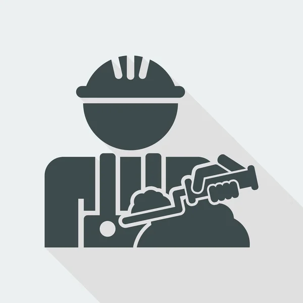 Illustration d'icône de travailleur — Image vectorielle