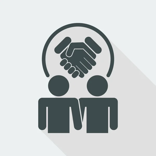 Icône de l'accord de partenariat — Image vectorielle