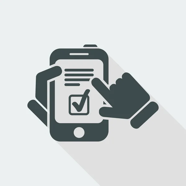 Checkmark menu on smartphone — Stock Vector