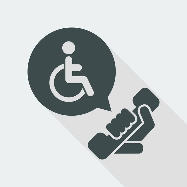 Handicap assistance line icon — Stock Vector