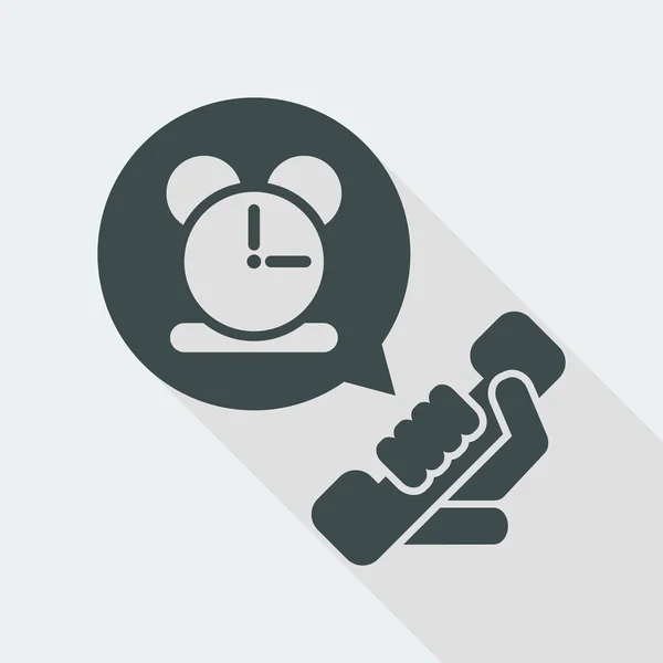 Icône de téléphone horloge — Image vectorielle