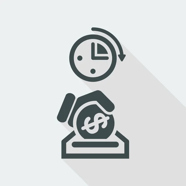 Geld tijdpictogram — Stockvector