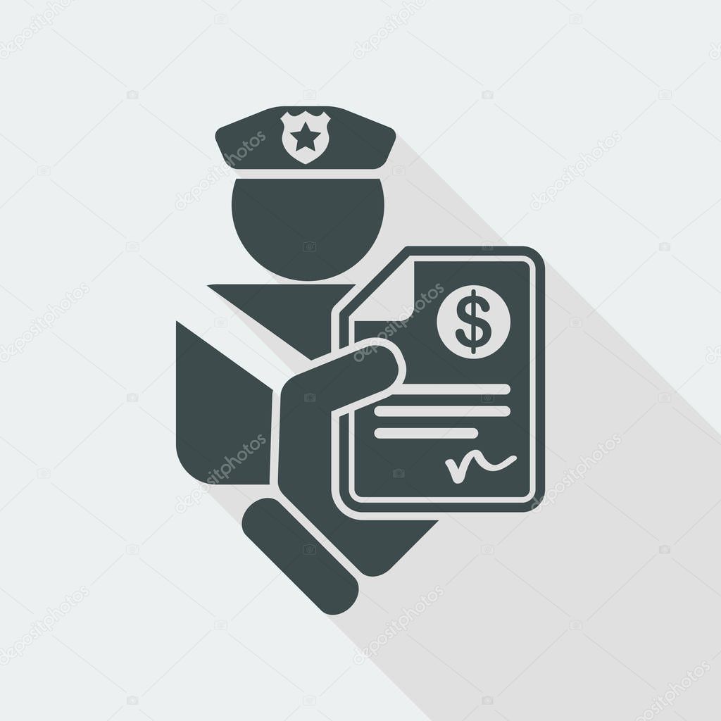 Policeman flat icon 