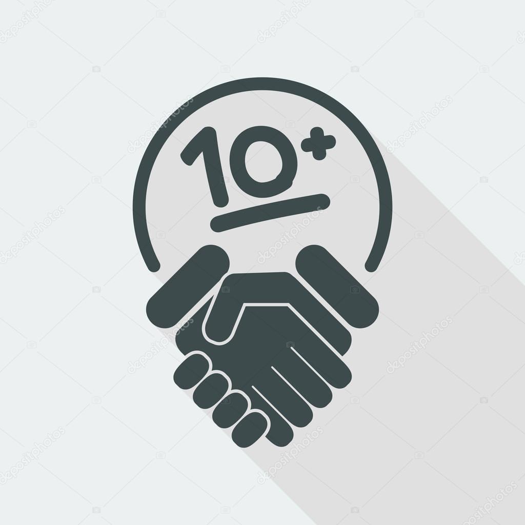 Handshake for maximum results icon