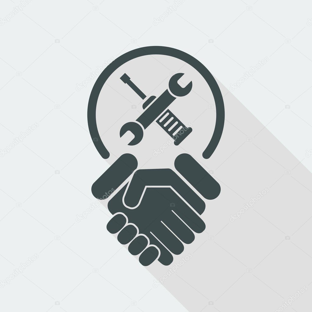 Worker handshake icon