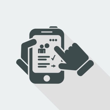 Akıllı telefon ikonu. Sohbet uygulaması.