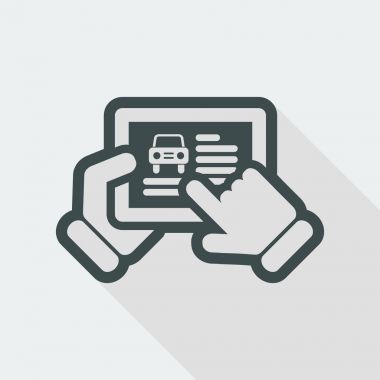 Tablet simgesine otomotiv Web sitesi
