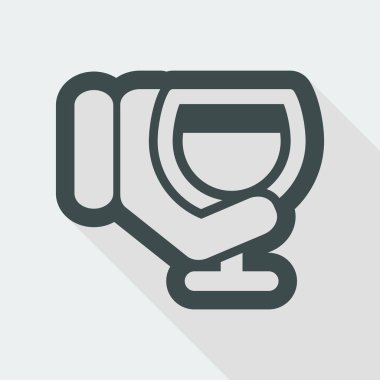 şarap kadehi simgesi