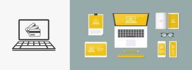 Online alışveriş düğmesi - kredi kartı 