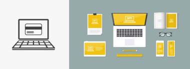 Online alışveriş düğmesi - kredi kartı