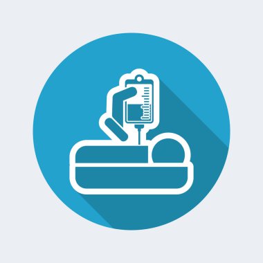 Hastane sedye simgesi