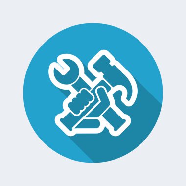 çekiç ve anahtar simgesi