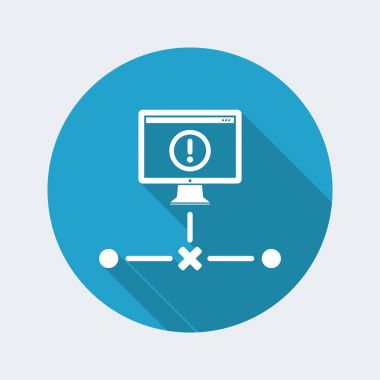 Ağ hatası - düz en az simgesi