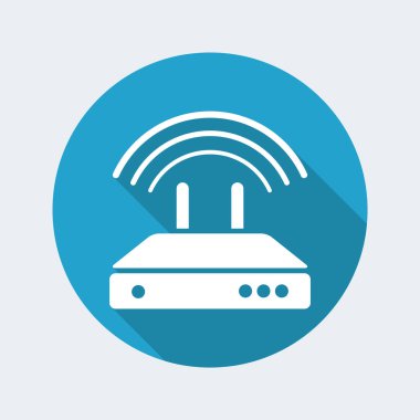 Yönlendirici - düz en az simgesi