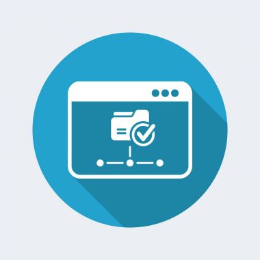 Ağ pencere - vektör düz en az simgesini kontrol