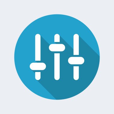 Düzeyleri kontrol - vektör düz en az simgesi