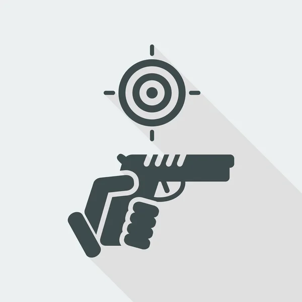 Ícone plano arma — Vetor de Stock
