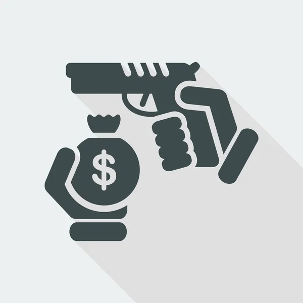 Armed robbery icon — Stock Vector