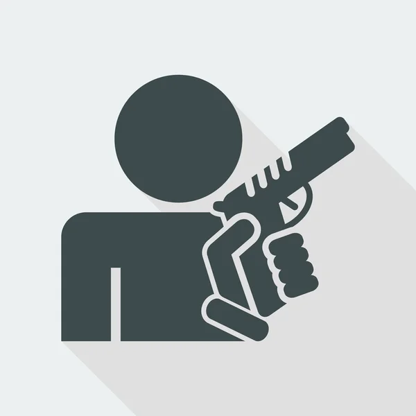 Εικονίδιο ένοπλες άνθρωπος — Διανυσματικό Αρχείο