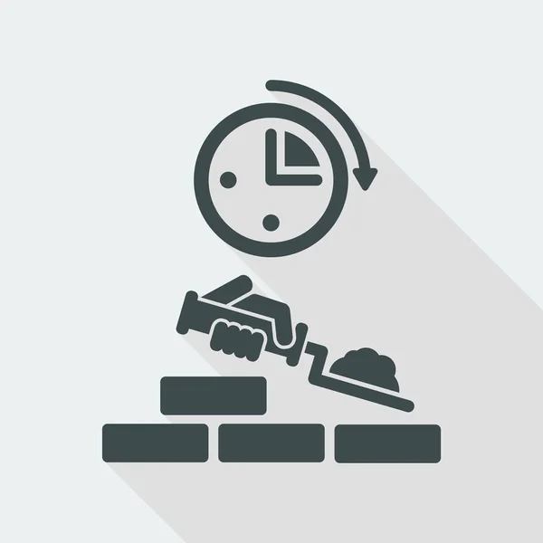 Fast bricklayer icon — Stock Vector
