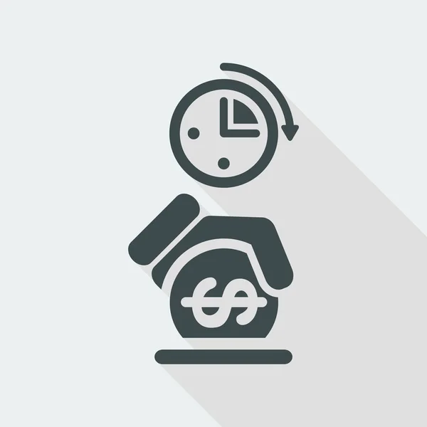 Money time icon — Stock Vector