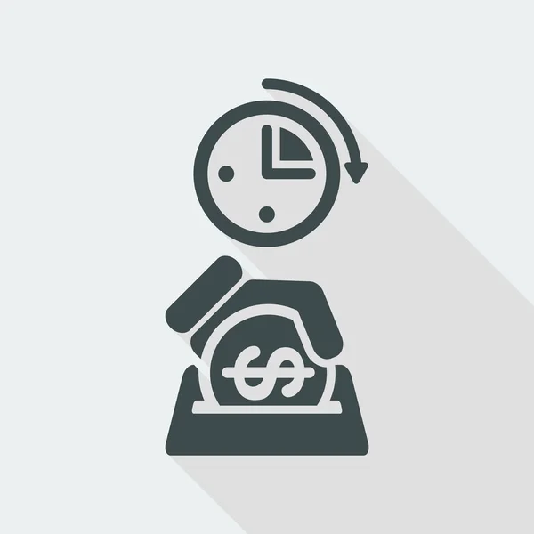 Money time icon — Stock Vector