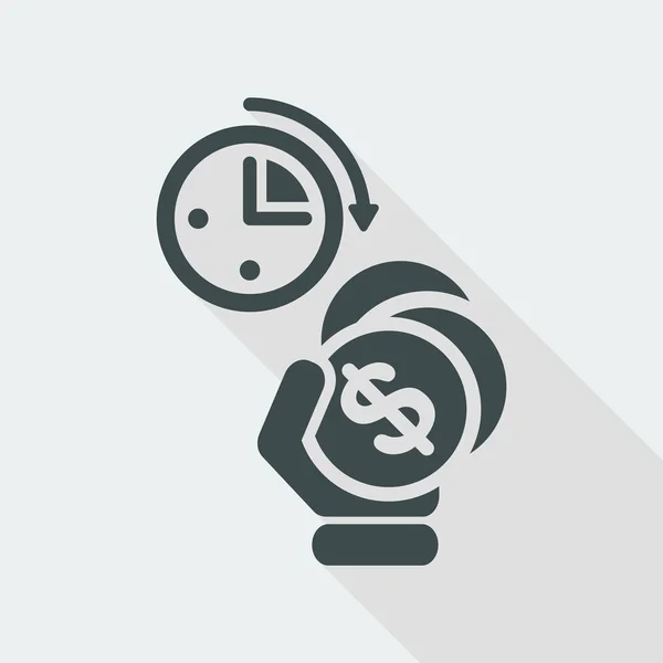 Geld tijdpictogram — Stockvector