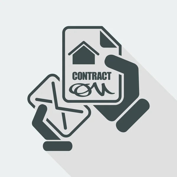 Icône contrat maison — Image vectorielle
