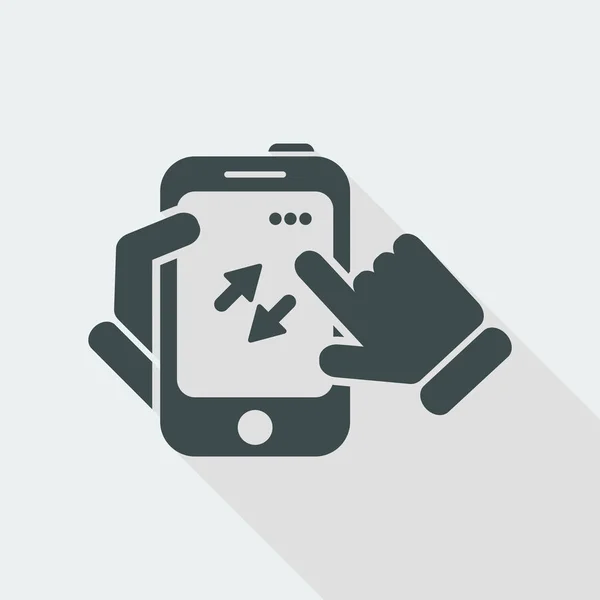 Icône smartphone. Transfert de fichiers. — Image vectorielle