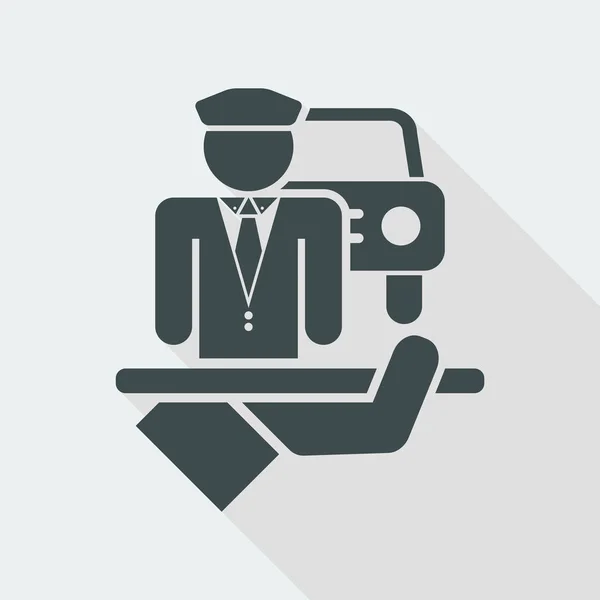 Icône de service de chauffeur — Image vectorielle