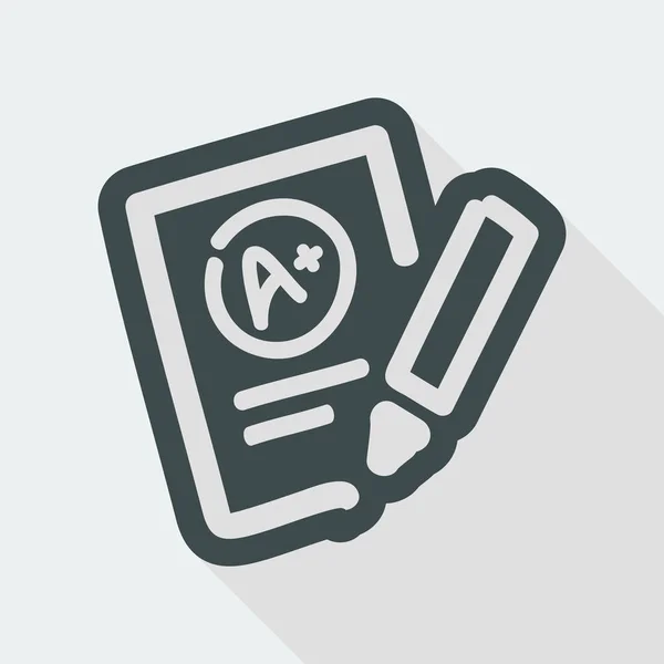 Excellent evaluation test icon — Stockvector