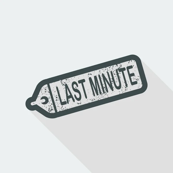 Sista minuten etikett ikon — Stock vektor